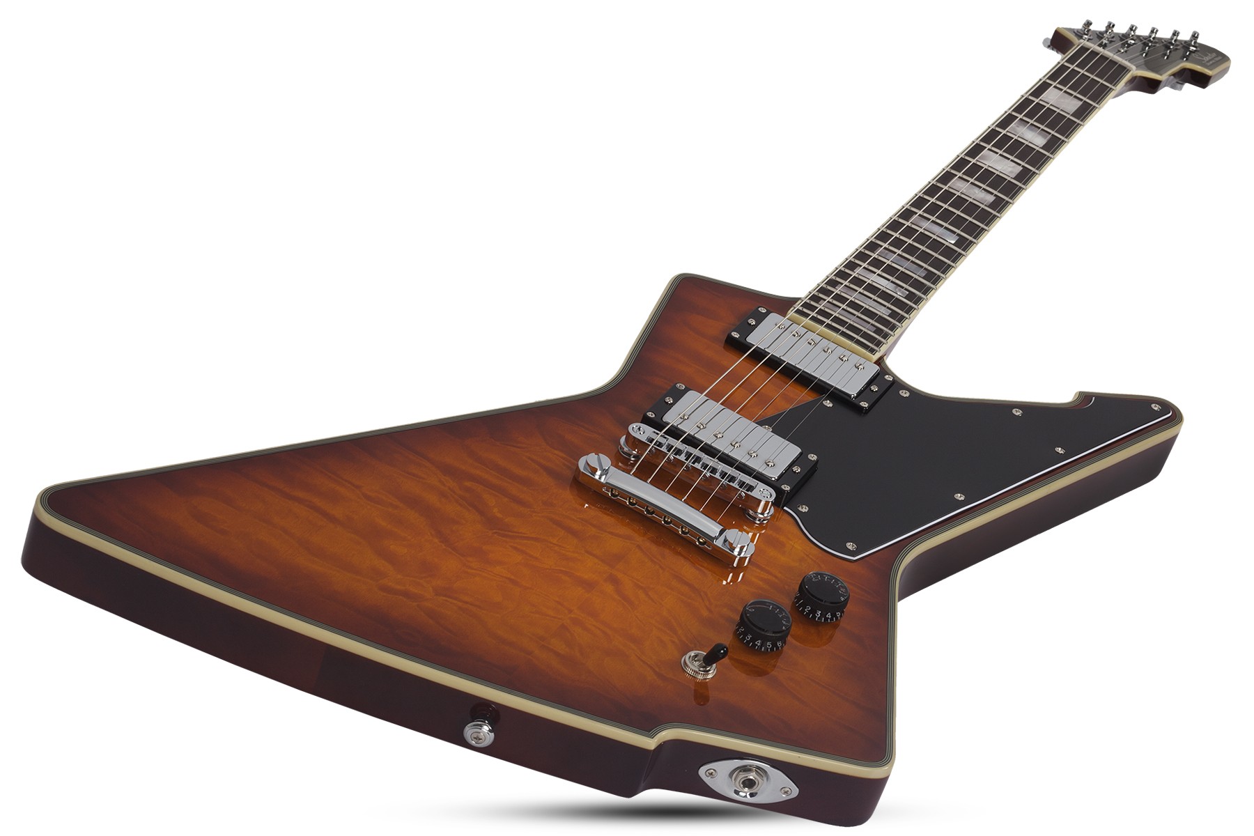 Schecter E-1 Custom, Vintage Sunburst, Quilted Maple Top